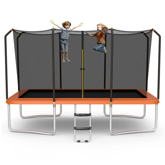 14 x 8FT Outdoor Kids Trampoline with Enclosure Net for Kids Adults