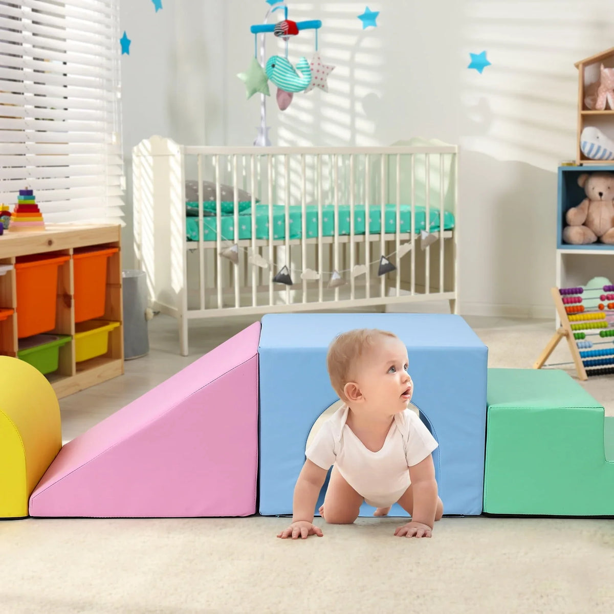 2026 NewSoft Climbing Indoor Set, Foam Climbing Blocks for Toddlers, Climbing, and Sliding Activity Play Set,4PCS