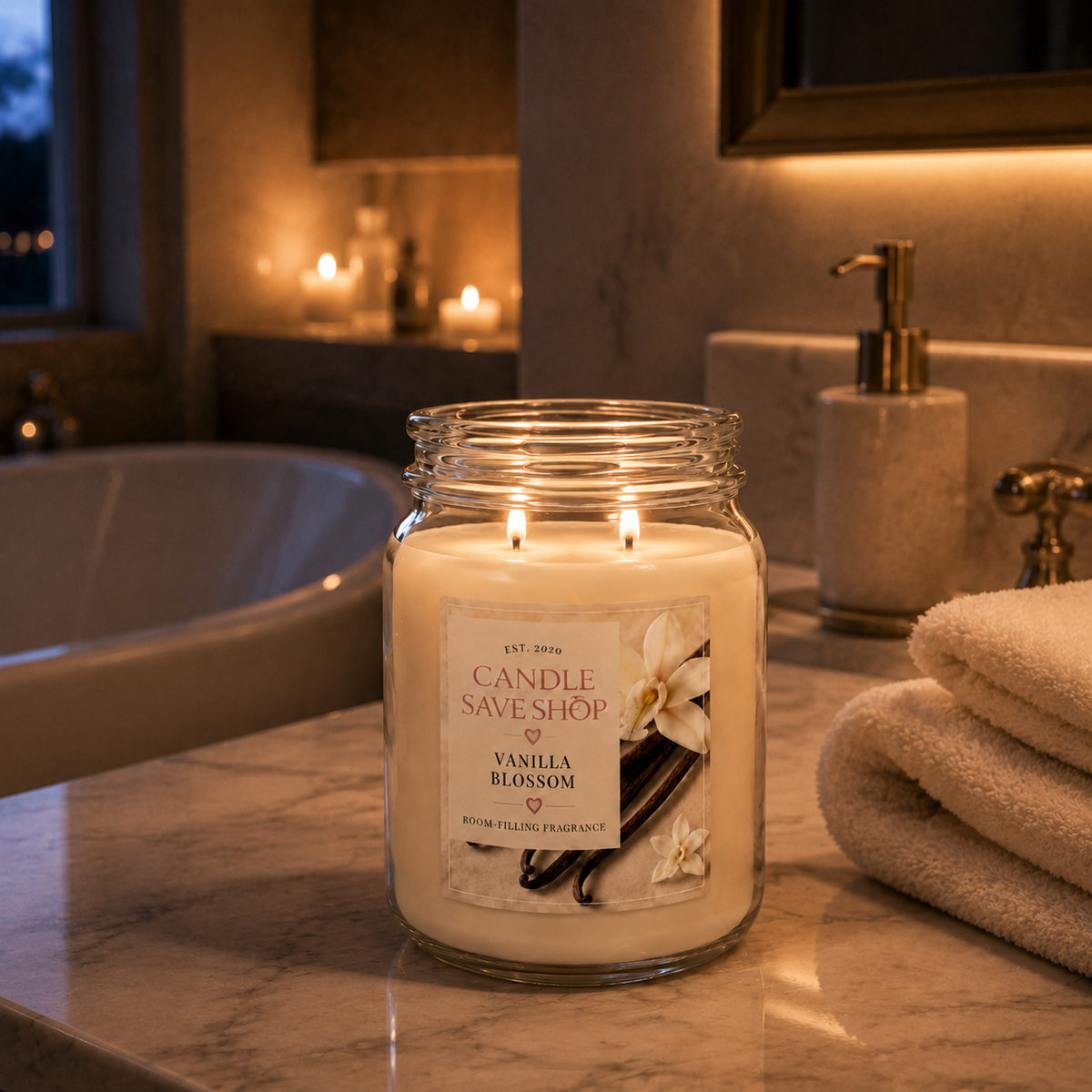 Vanilla Blossom Scented Candle