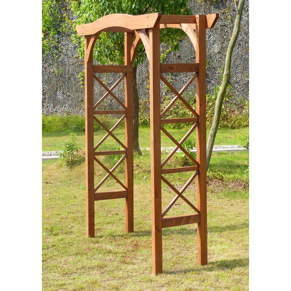 2026 NewNorthbeam Venice 79.5" Wood Arbor - Brown