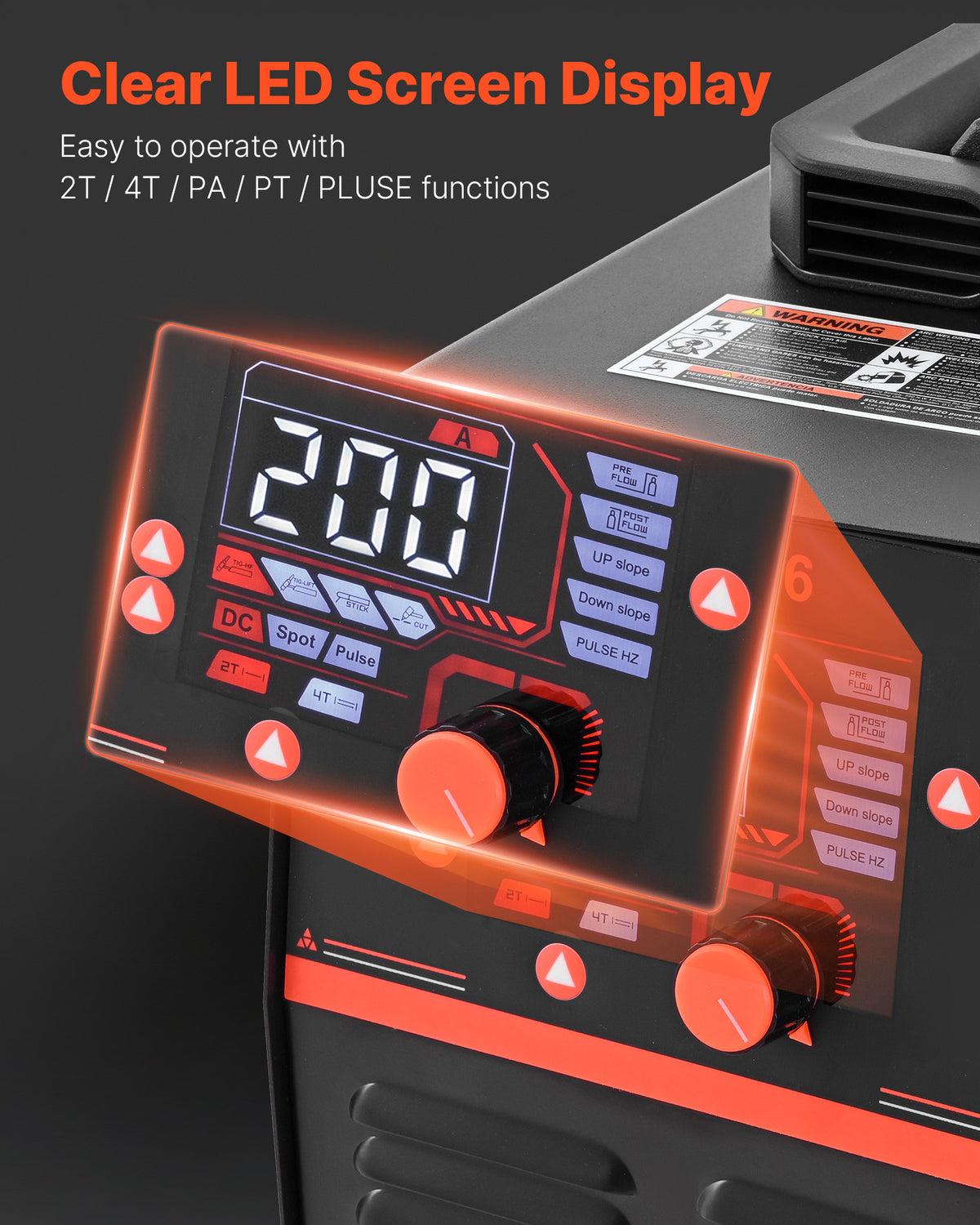 VEVOR 3-in-1 Plasma Cutter Welder Combo - CUT/TIG/MMA, 50A Plasma Cutting Machine & 200A TIG Stick Welder, 110/220V