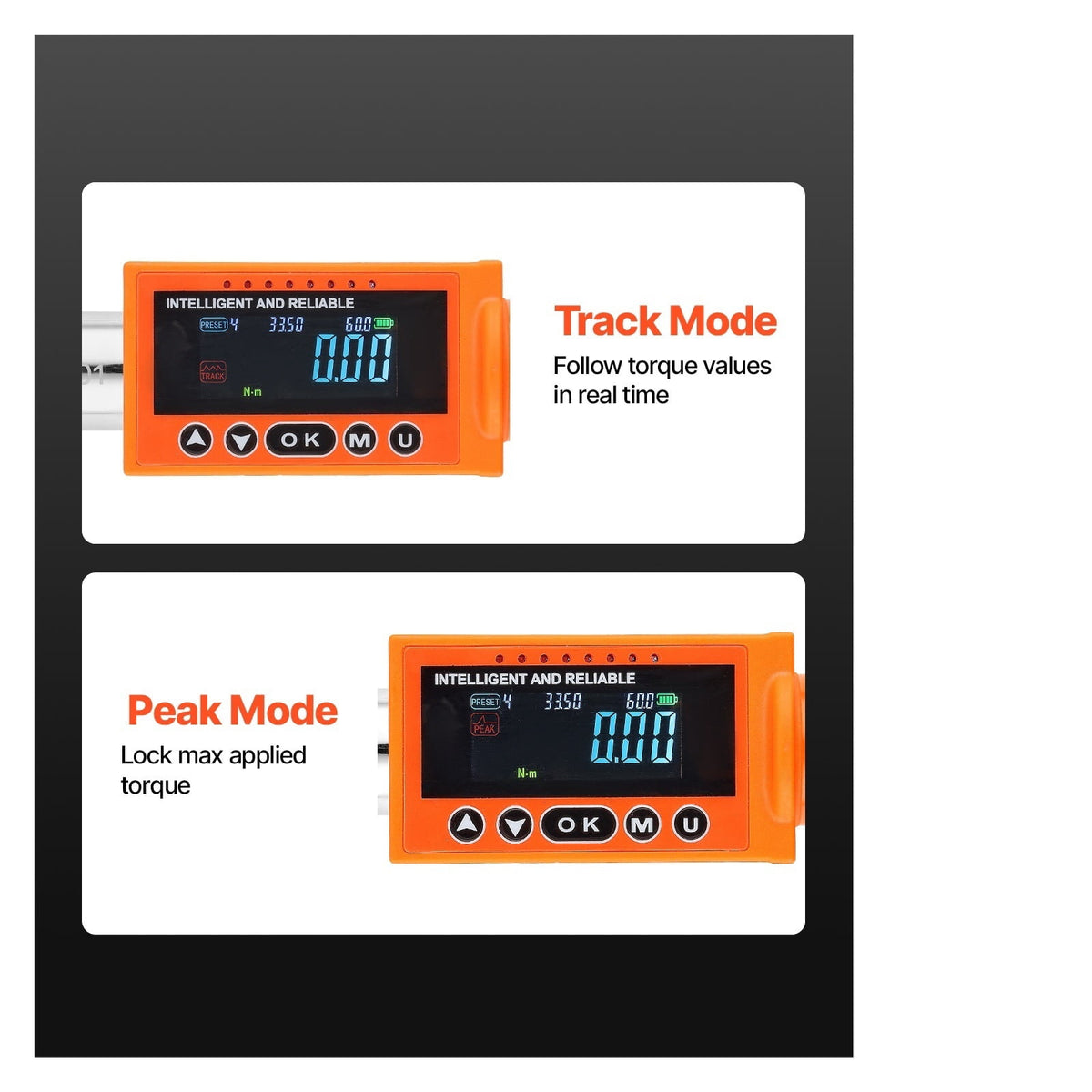 Digital Torque Wrench 72-Tooth ±2% High Accuracy Electronic Torque Wrench Preset Value Buzzer ,Widely Used