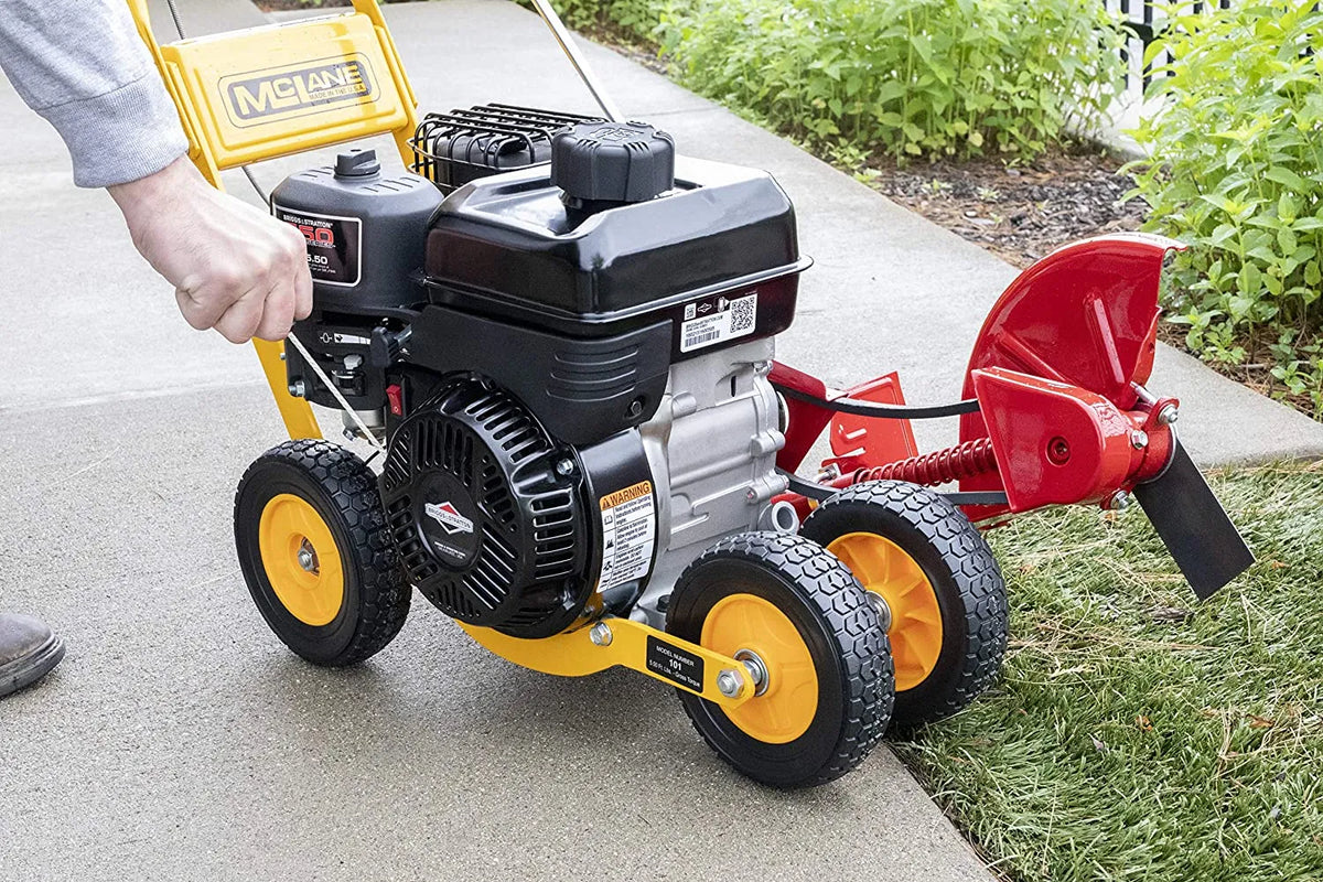 101-5.5GT-7Gas Powered Lawn Edger, 5.50 Gross Torque/3.5 HP B&S Engine 7 Wheels