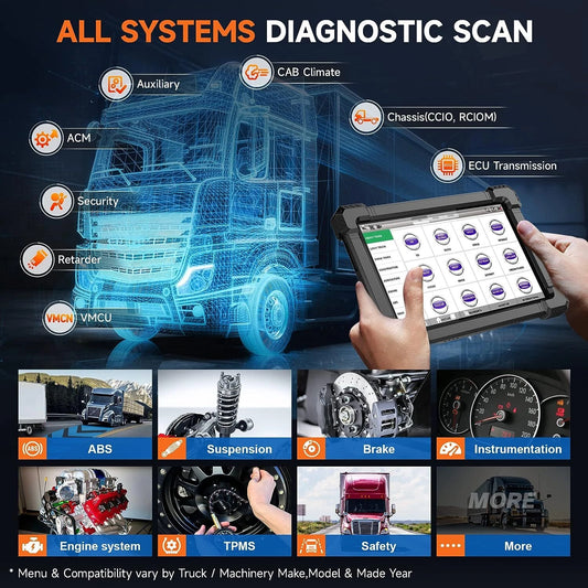 ANCEL X7HD Heavy Duty Diesel Truck Scanner Full System Diagnostic Tool ECU DPF Regen