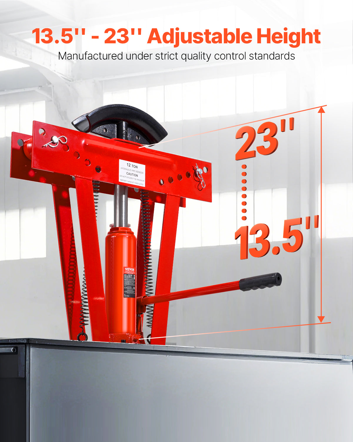 VEVOR Hydraulic Pipe Bender 12 Ton Manual Pipe Bending Tool with 6 Dies