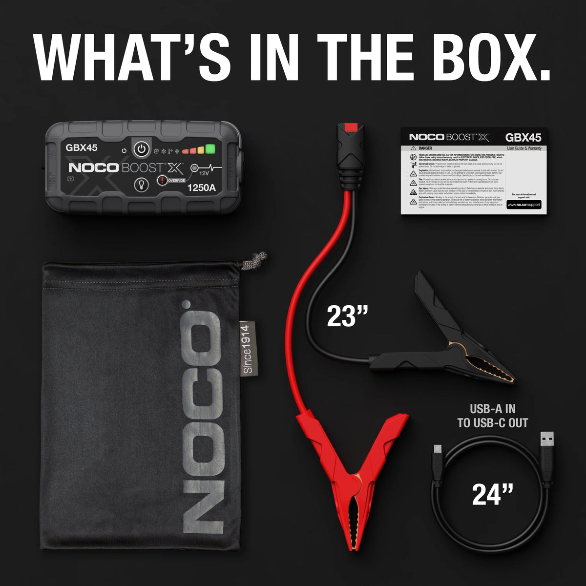 2026 NewNOCO Boost X GBX45: 1250A 12V UltraSafe Portable Lithium Jump Starter