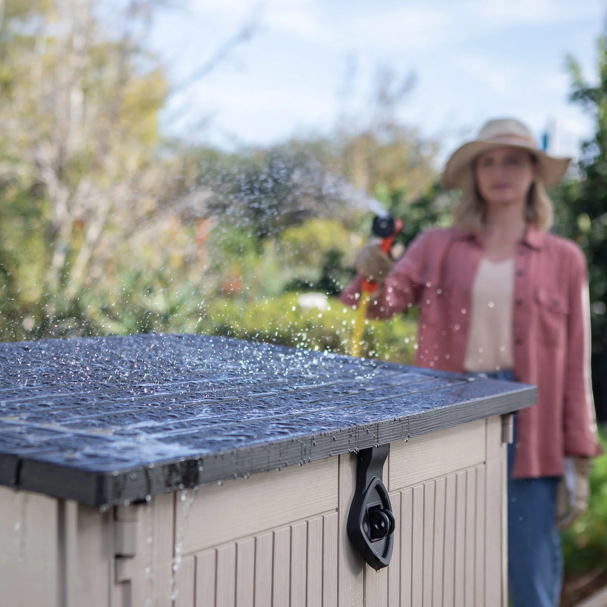 2026 NewKeter S.I.O Midi 4.3' x 2.3' x 3.7' Horizontal Resin Outdoor Storage Shed with Durable Floor, Grey