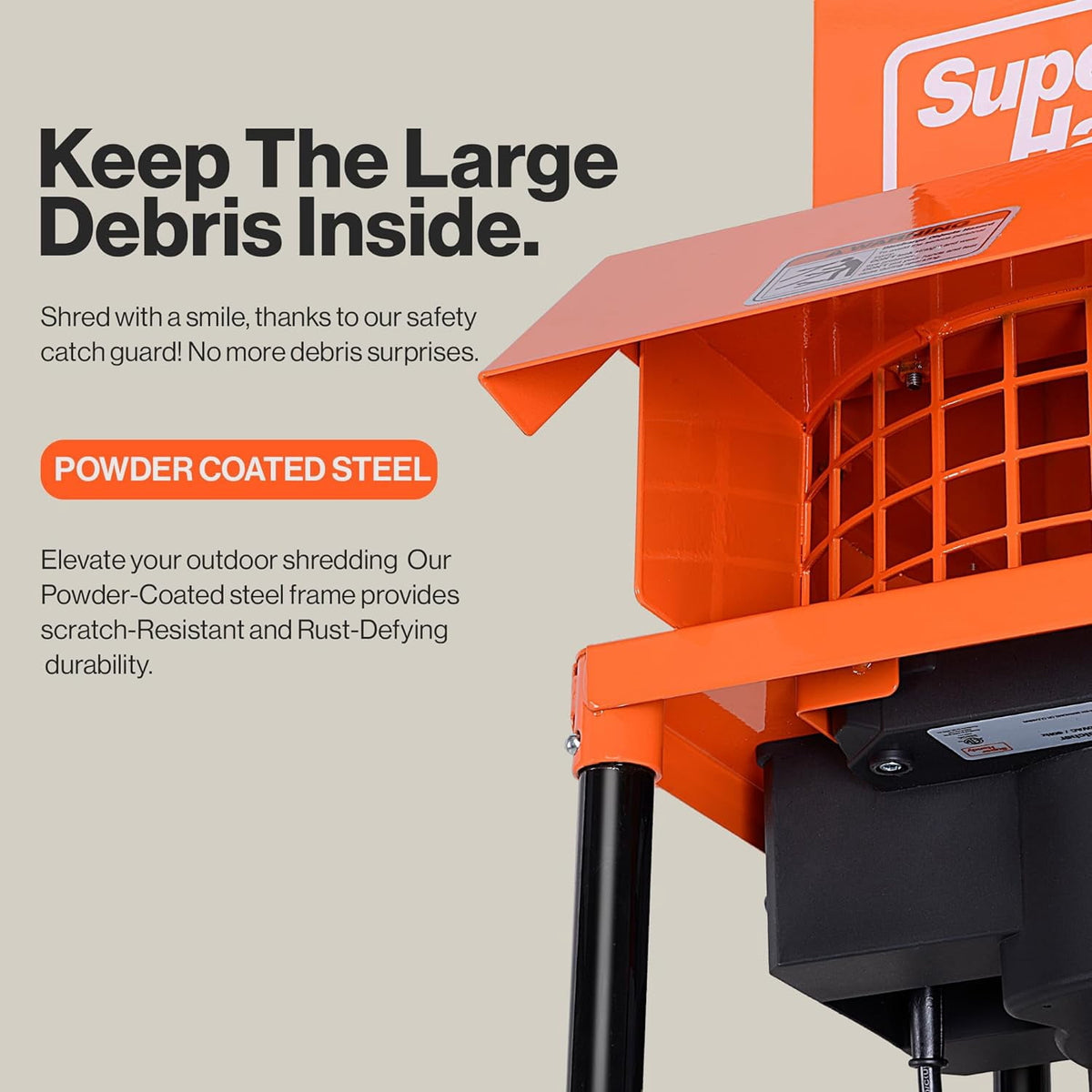 SuperHandy Small Branch Chipper Leaf Mulcher - 120VAC 60Hz Electric Shredder