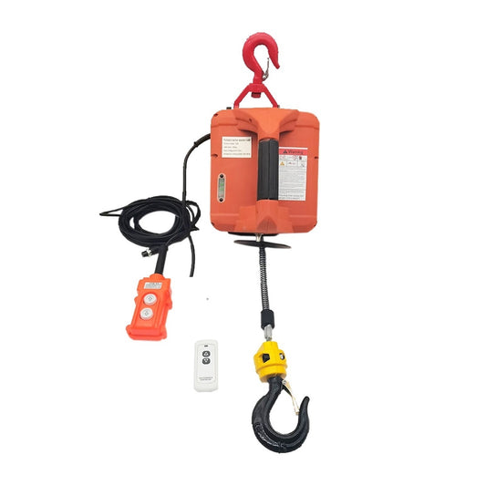500kg Remote Control Crane Hoist Wire Rope Electric Hoist Aluminum Shell Hoist Household Indoor Small Crane Hoist ,Powerful Pulling Performance