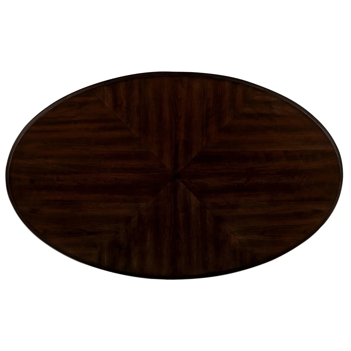 2026 New42" Oval Coffee Table with Storage Shelf, 2-Tier Solid Wood Cocktail Tea Table, Traditional Retro Center Table for Living Room, Bearing 400LBS, Cherry