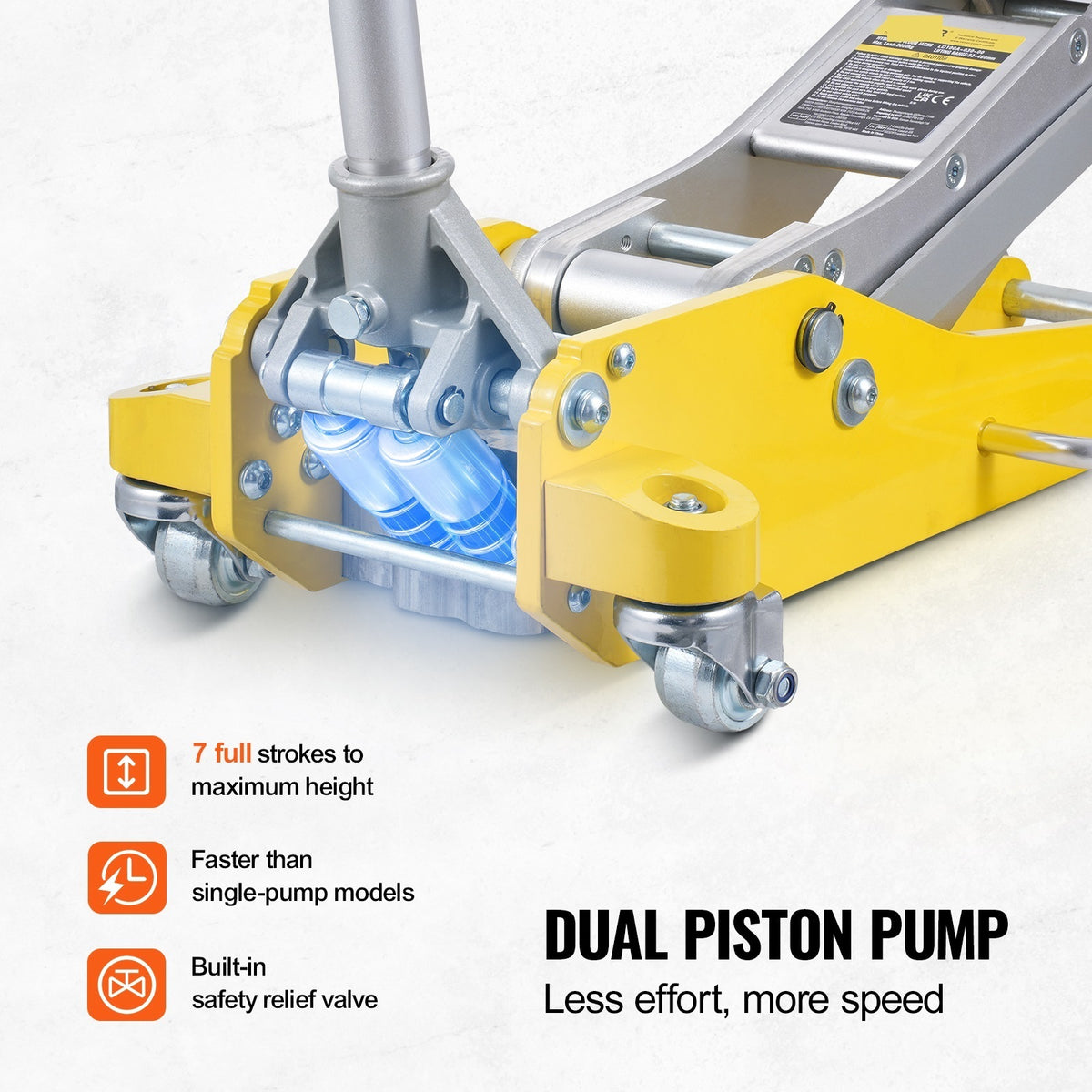 3T/2T Floor Jack Aluminum Hydraulic Racing Floor Jack Hydraulic Car Jack With Dual Piston Quick Lift Pump For Auto Repaire ,Easy to Operate