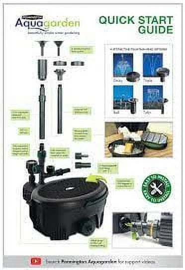 2026 NewPennington Aqua Garden All-in-One Kit 369-GPH Electric Submersible Pond Pump, Model# 100541845