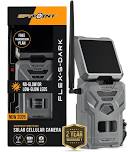 SPYPOINT Flex - S Dark Solar Outdoor Cellular Trail Camera - Integrated Solar Panel, No WiFi Needed, Night Vision