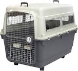 Designs Plastic Kennels Rolling Plastic Airline Approved Wire Door Travel Dog Crate, XXX-Large, Gray, xxx-large
