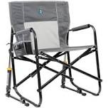 GCI Outdoor Freestyle Rocker XL Oversized Foldable Rocking Camp Chair, Pewter, Pewter Gray / Single