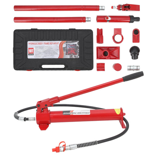 Bingirl 4 Ton Porta Power Kit Car Shop Body Frame Repair Kit Tool Lift Ram w/Case for Hydraulic Equipment Construction Loadhandler Truck Bed Unloader Farm