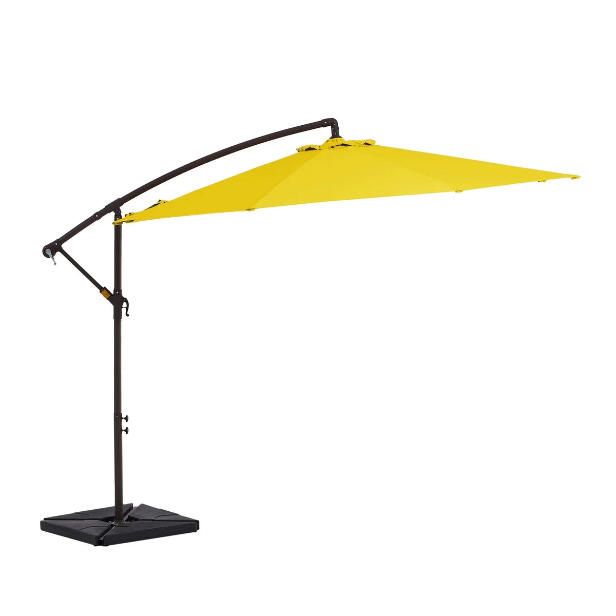 2026 NewJUSTLET 10ft Heavy Duty Patio Hanging Offset Cantilever Patio Umbrella W/ 4-Piece Base Included Included, Beige