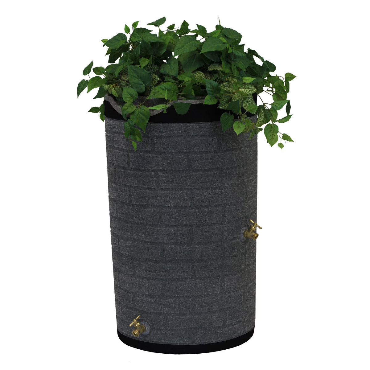 2026 NewGood Ideas IMP-D50-DAR Impressions Downton Rain Saver Rain Barrel, 50 Gallon, Dark Granite