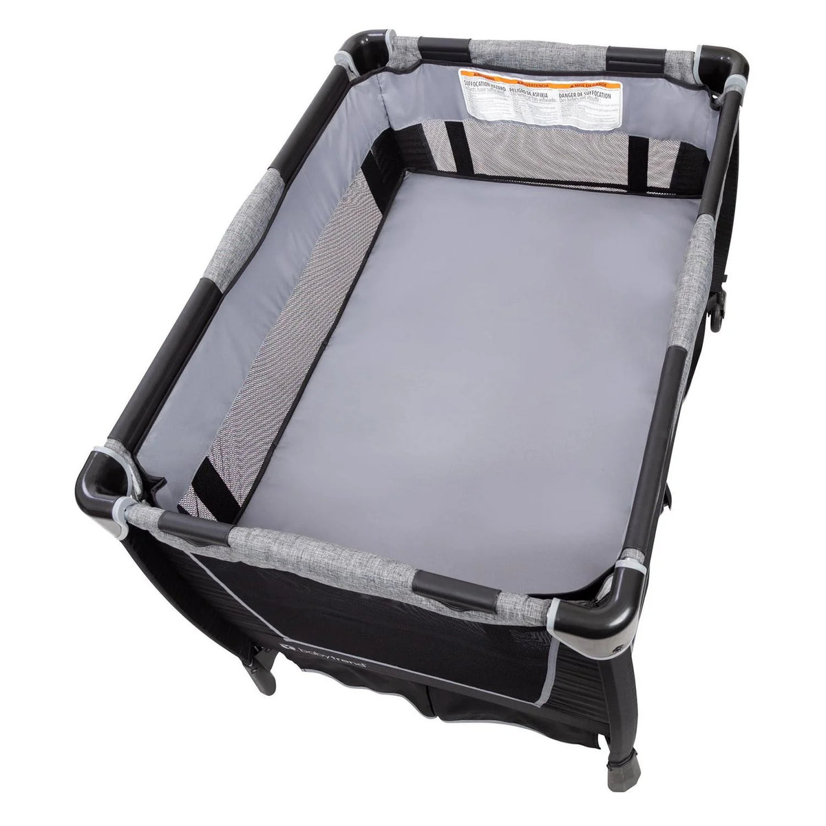 2026 NewBaby Trend Simply Smart Nursery Center Playard with Bassinet and Travel Bag - Whisper Grey