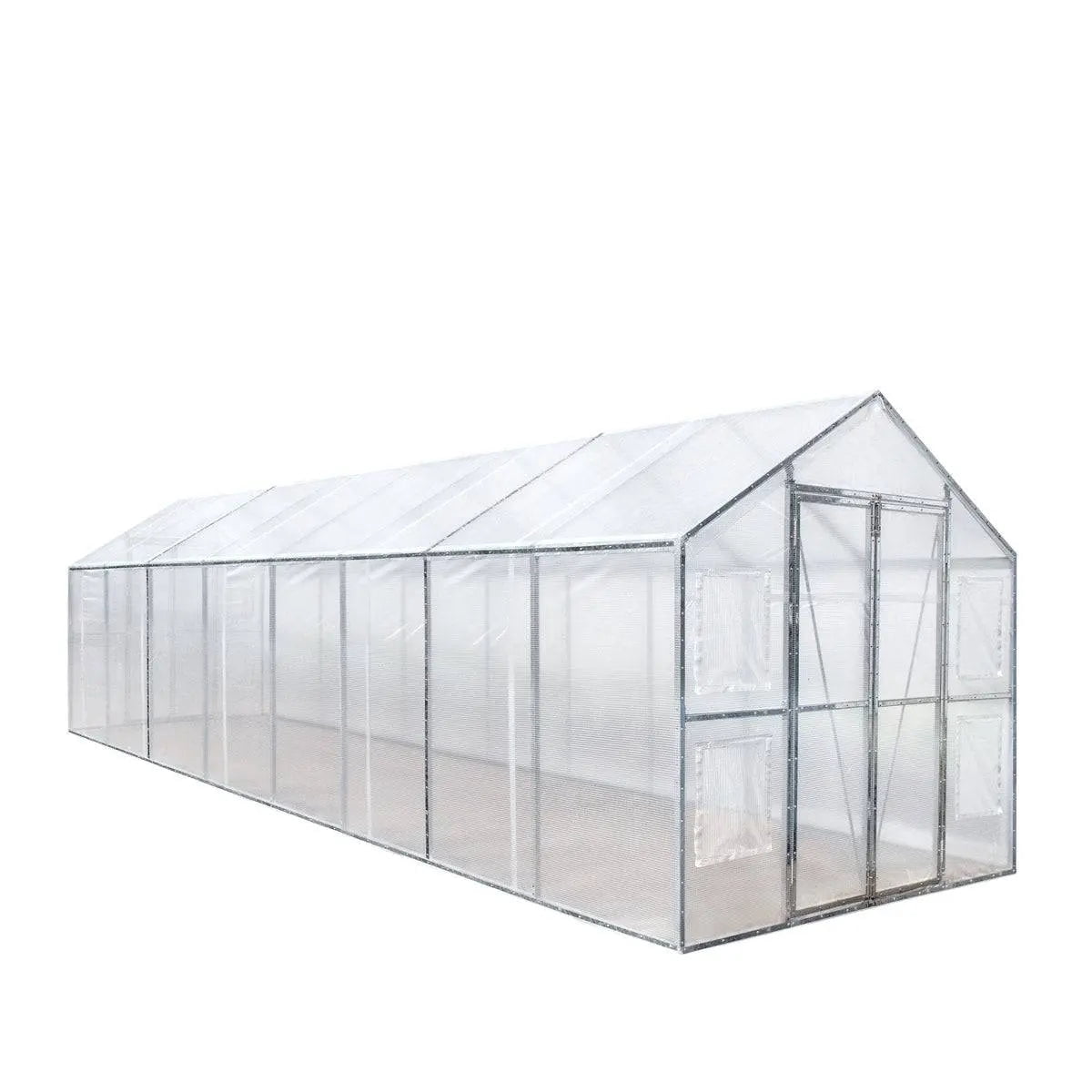 TMG Industrial 8' x 26' Greenhouse Grow Tent w/20 Mil Ripstop Leno Mesh PVC Cover, Galvanized Steel Frame, Roll-up Windows, TMG-GH826