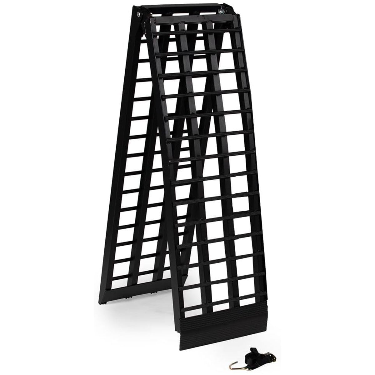 Titan Ramps 9' Folding Motorcycle Loading Ramp, Arched Aluminum, 1,000 lb Capacity, Black, 2 Pack