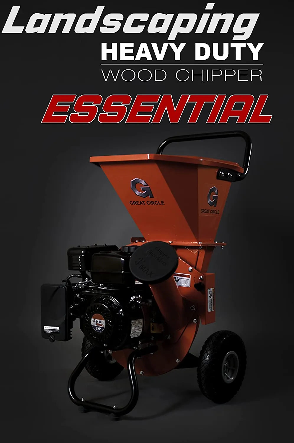 Wood Chipper Shredder Mulcher Heavy Duty Gas Powered