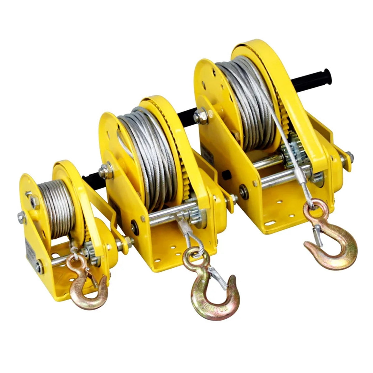 1200 Pounds 30m Wirerope Hand Operated Winch, Small Portable Winch Manual Traction Hoist Winch Crane Bidirectional Self-locking ,Excellent Towing Capacity