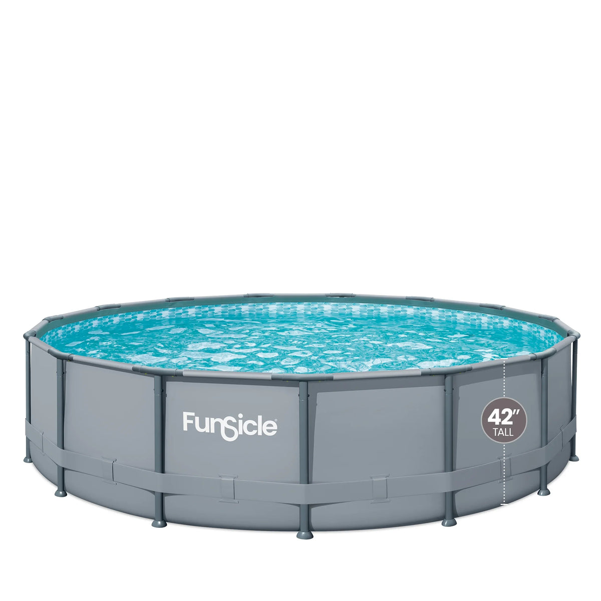 2026 NewFunsicle 15ft Oasis Round Above Ground Metal Frame Swimming Pool, Includes SkimmerPlus Pump, Age 6 & up
