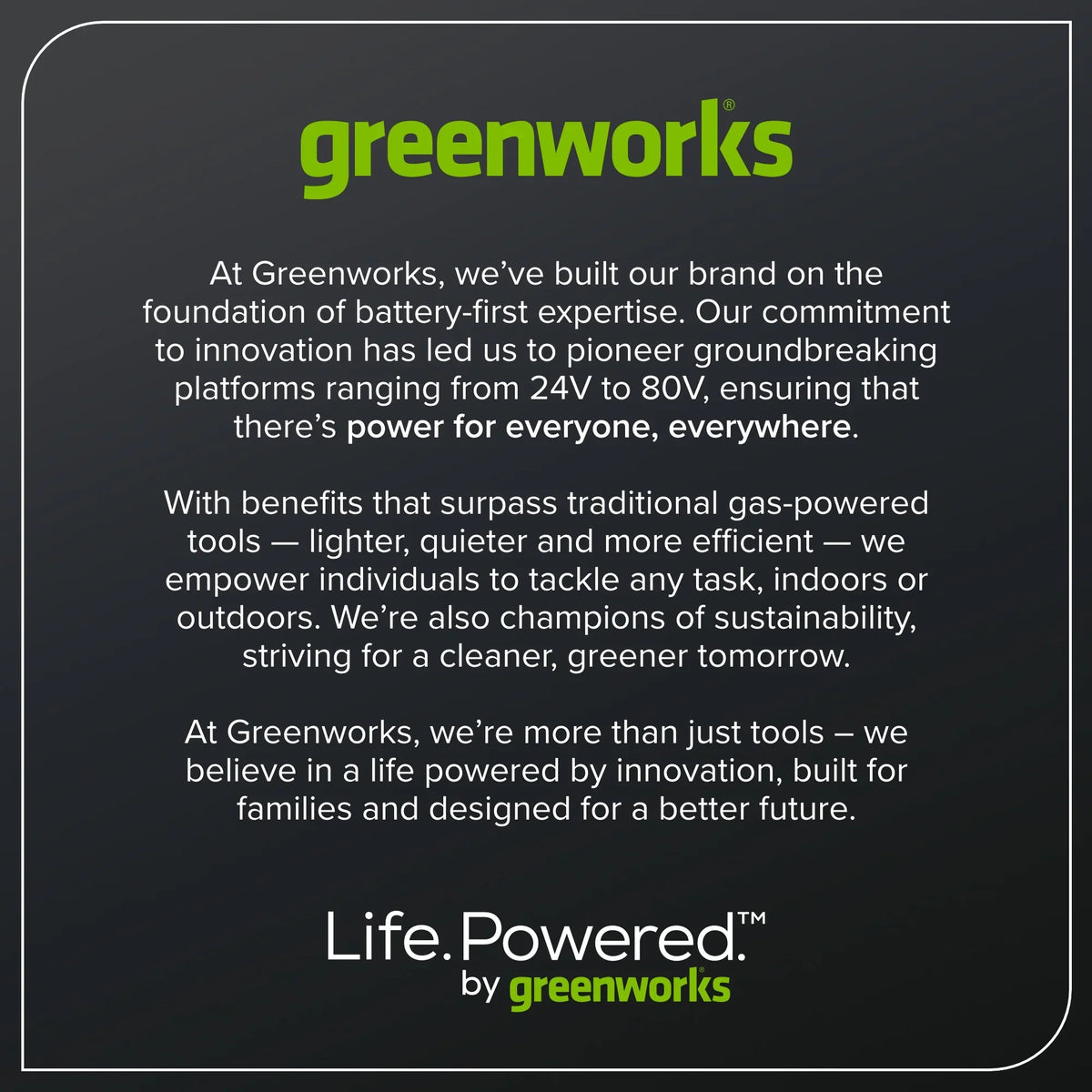 2026 NewGreenworks 60V 21" Self Propelled Lawn Mower with (1) 8.0 Ah Battery & Rapid Charger 2546402