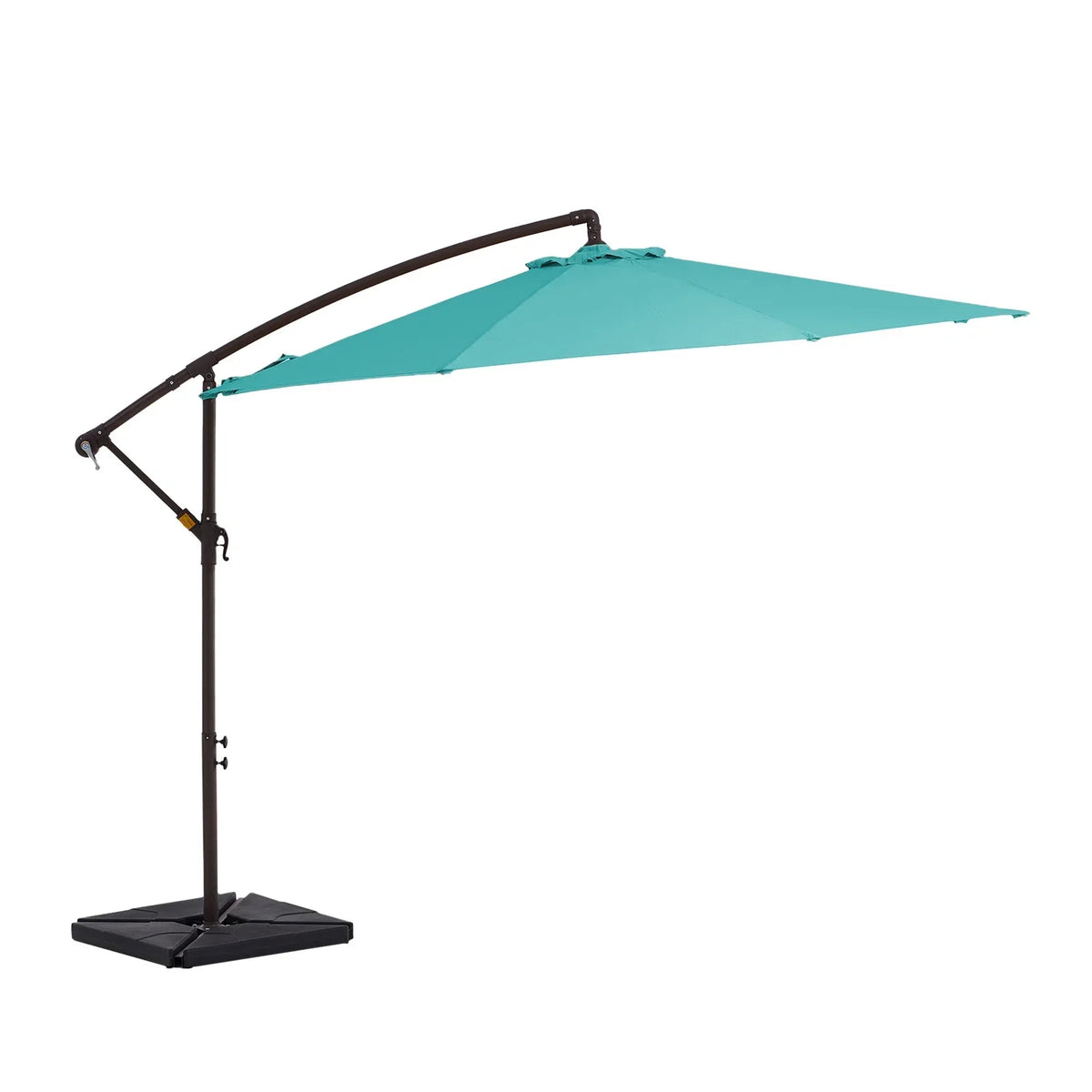 2026 NewJUSTLET 10ft Heavy Duty Patio Hanging Offset Cantilever Patio Umbrella W/ 4-Piece Base Included Included, Beige