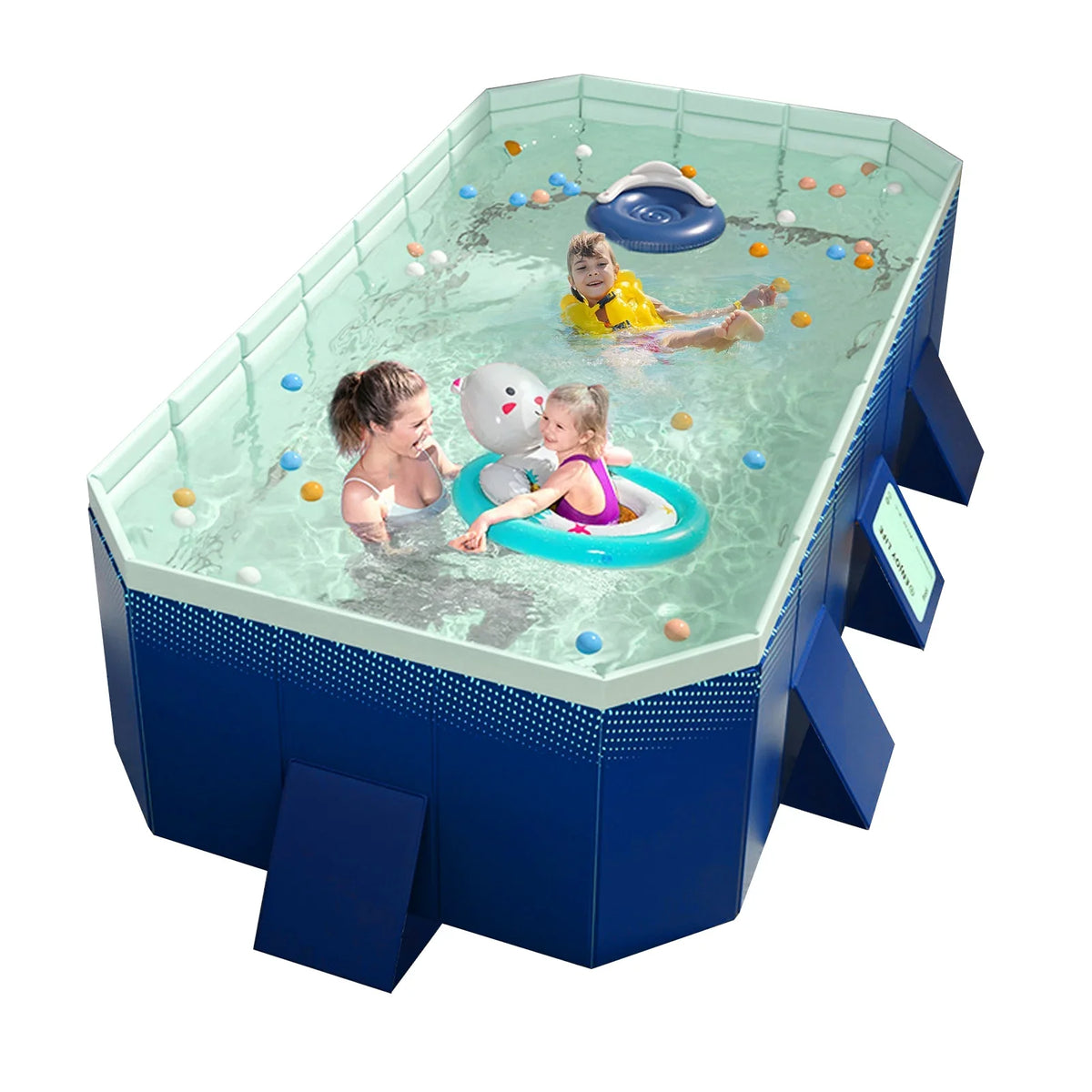 2026 Newmwptoo Foldable Swimming Pool, Installation-free Portable Kids Swimming Pool, Collapsible Inflatable-Free Large Pool, for Adult Puppy Garden Patio