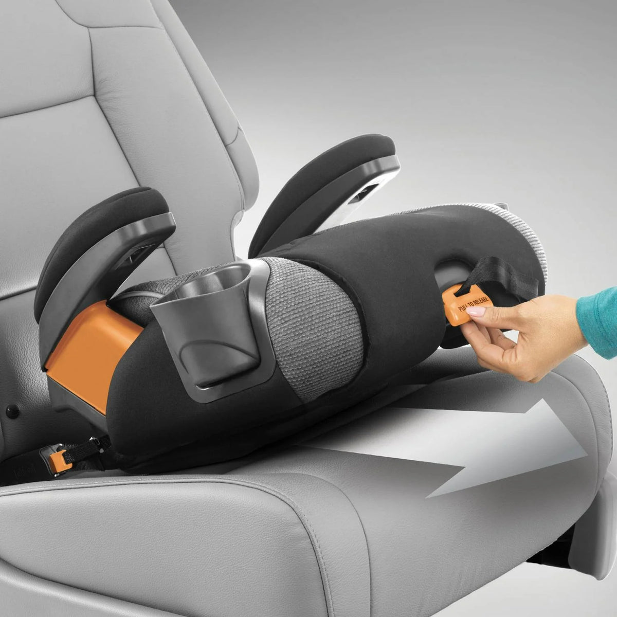2026 NewChicco KidFit Zip Plus 2-in-1 Belt Positioning Booster Car Seat - Taurus (Black/Grey). New