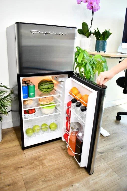 2026 NewFrigidaire, 4.5 Cu. ft., 2 Door Compact Refrigerator-Chrome Trim, EFR451, Platinum