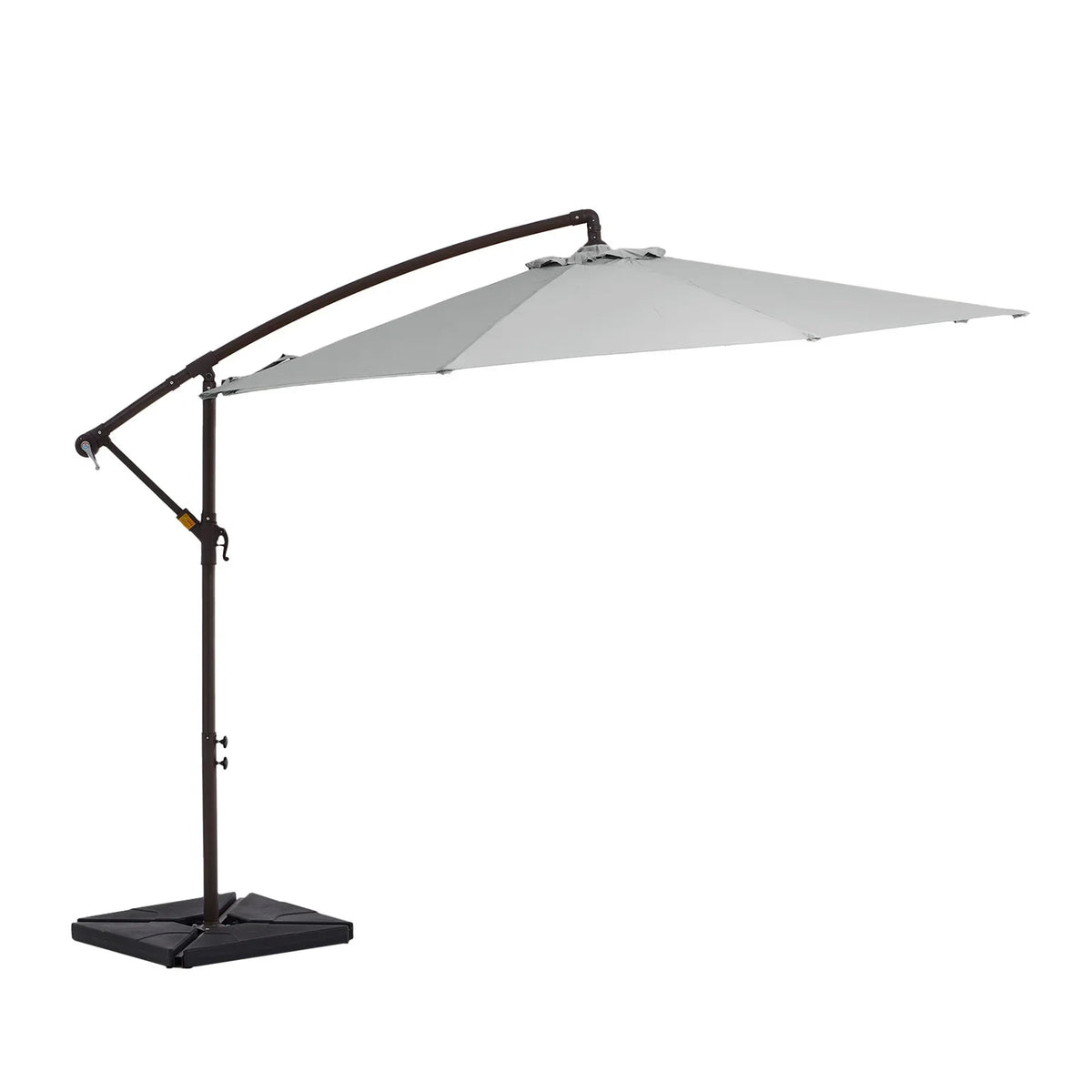 2026 NewJUSTLET 10ft Heavy Duty Patio Hanging Offset Cantilever Patio Umbrella W/ 4-Piece Base Included Included, Beige