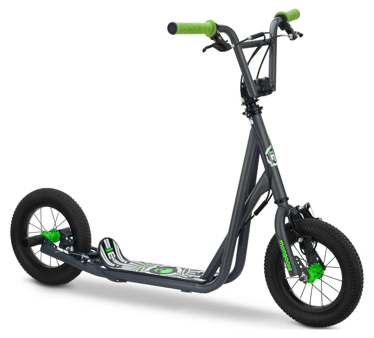 2026 NewMongoose Expo Scooter. 12-inch wheels. ages 6 and up. grey