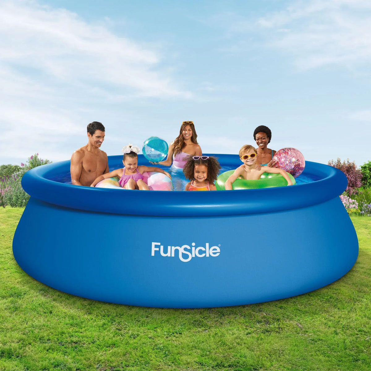 2026 NewFunsicle 8 ft QuickSet Above Ground Swimming Pool, Round, Age 6 & up