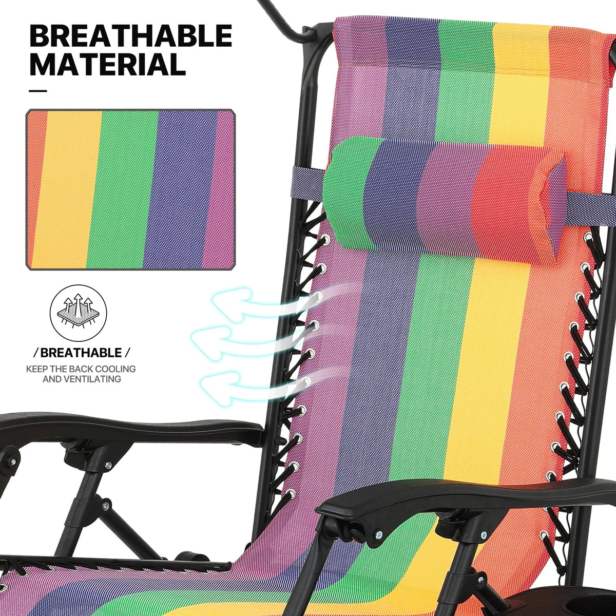 2026 NewMoNiBloom Zero Gravity Chairs Set of 2, Folding Outdoor Patio Beach Recliner with Canopy Shade & Headrest, Black