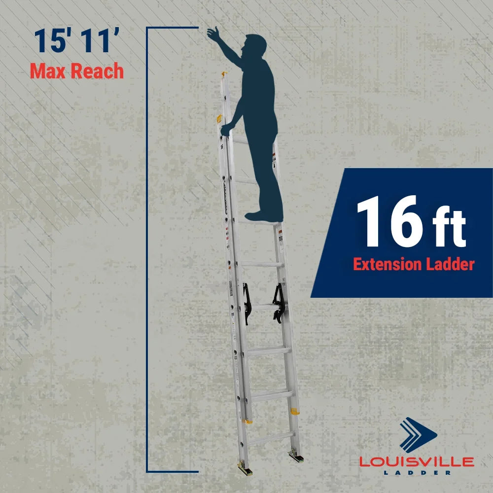 2026 NewLouisville Ladder 16-Foot Aluminum Extension Ladder, 250-Pound Load Capacity, Type I, AE3216