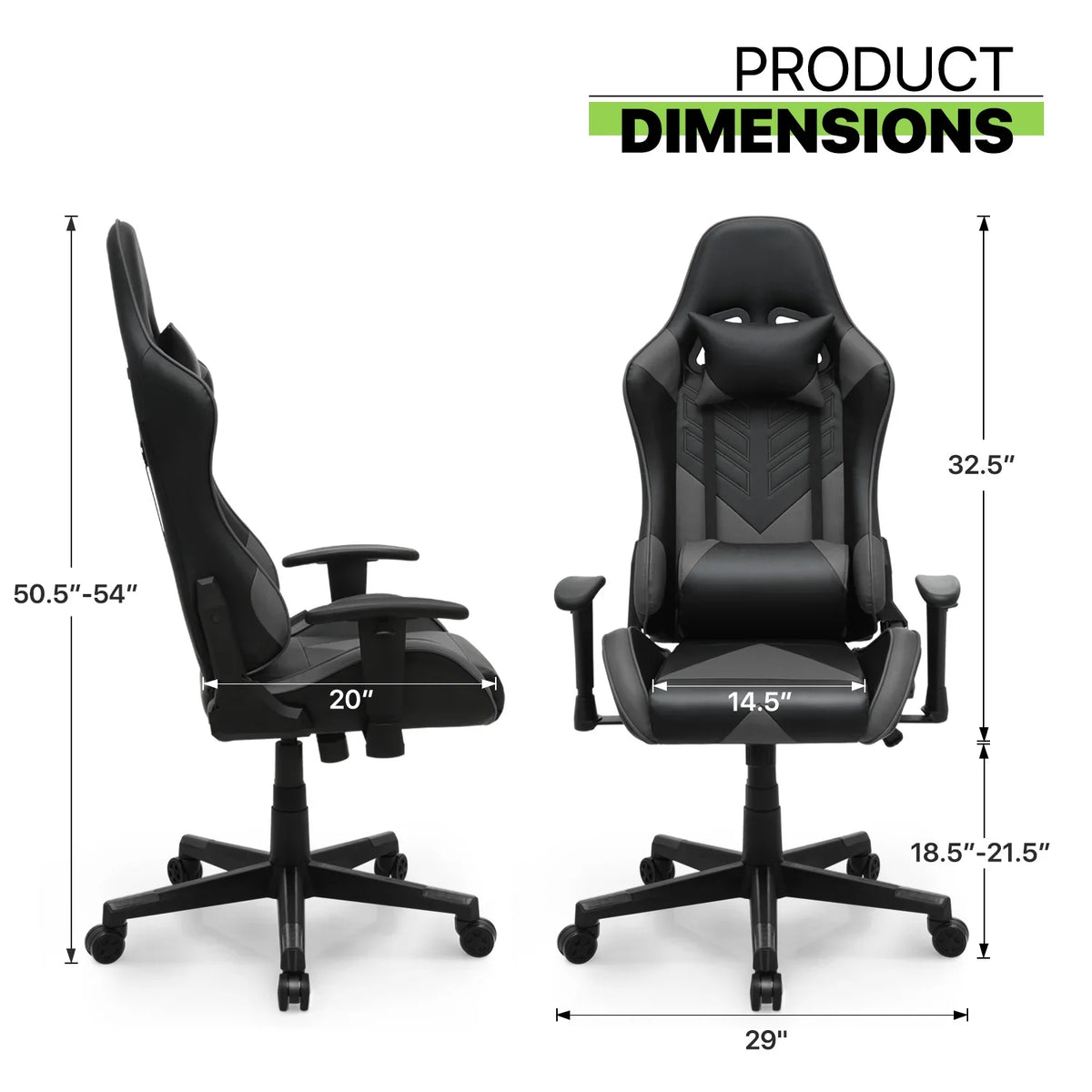 2026 NewMagshion Ergonomic Gaming Chair, Comfortable Gaming Chair, Computer Chair Leather Desk Chair Adjustable Swivel Gaming Office Chair, Blue