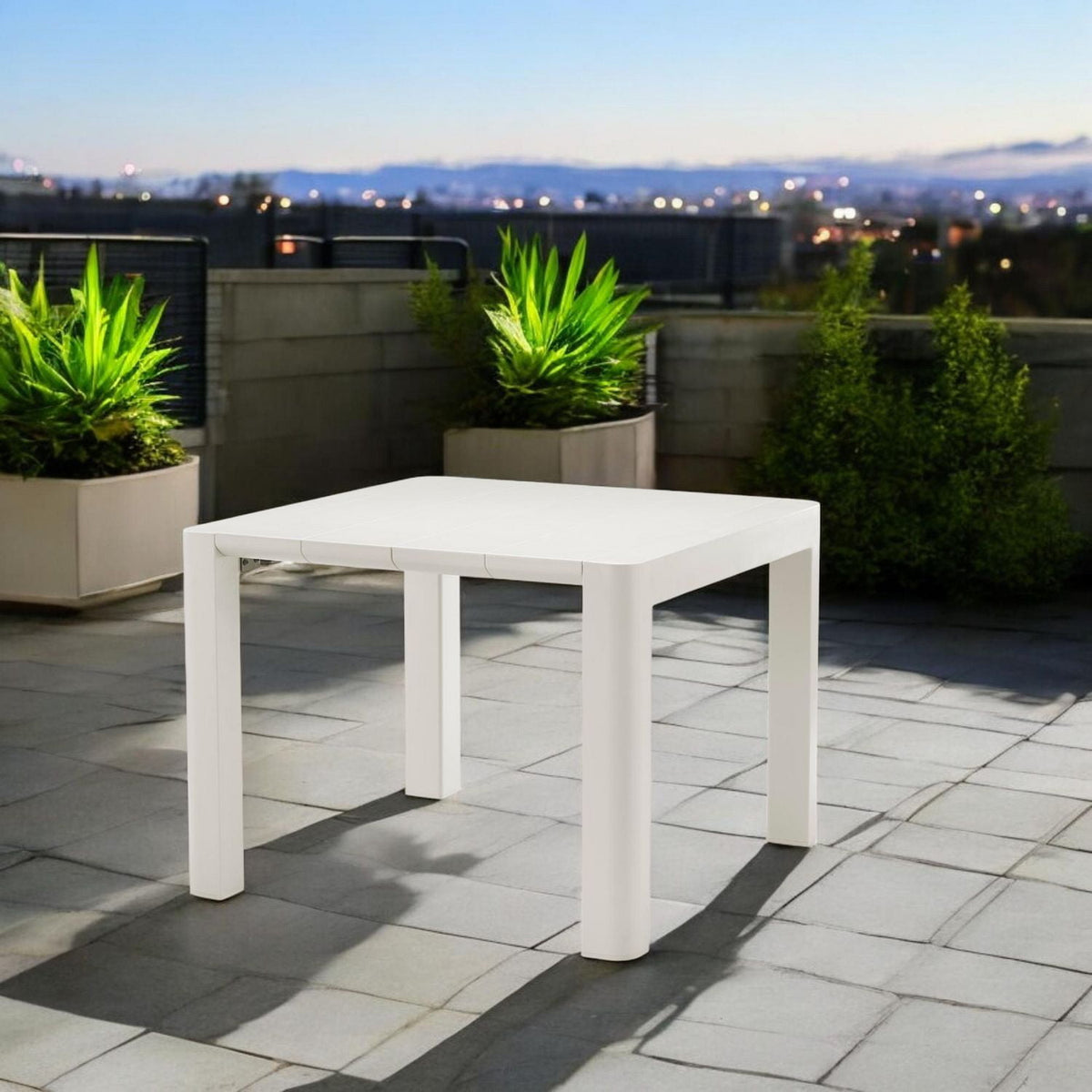 Patioflare 40IN Square Patio Table, Cream