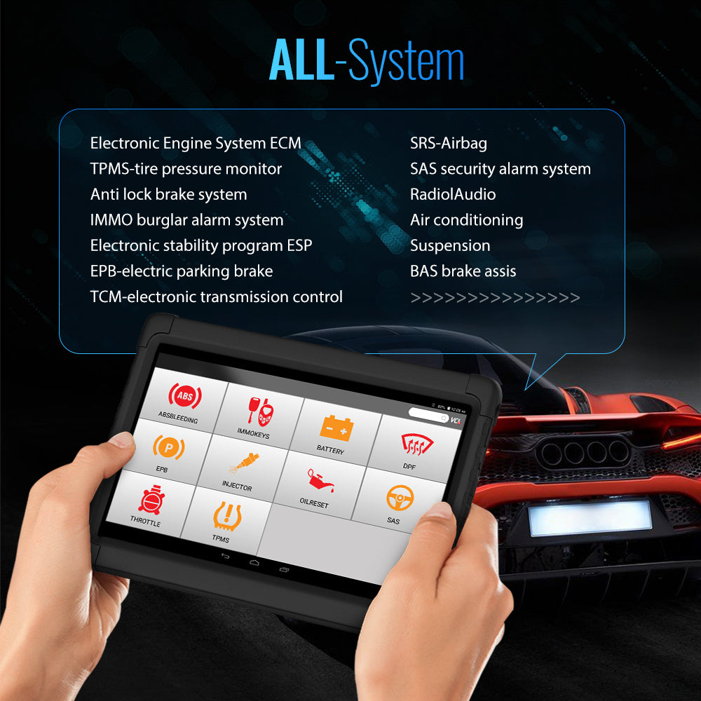 ANCEL X6 Bluetooth OBD2 Scanner, Bidirectional Control Full System Car Diagnostic Tool, 10 Reset Services EPB DPF SAS Oil TPMS, Full OBD2 Functions, 2 Years Free Update for 12V Vehicles