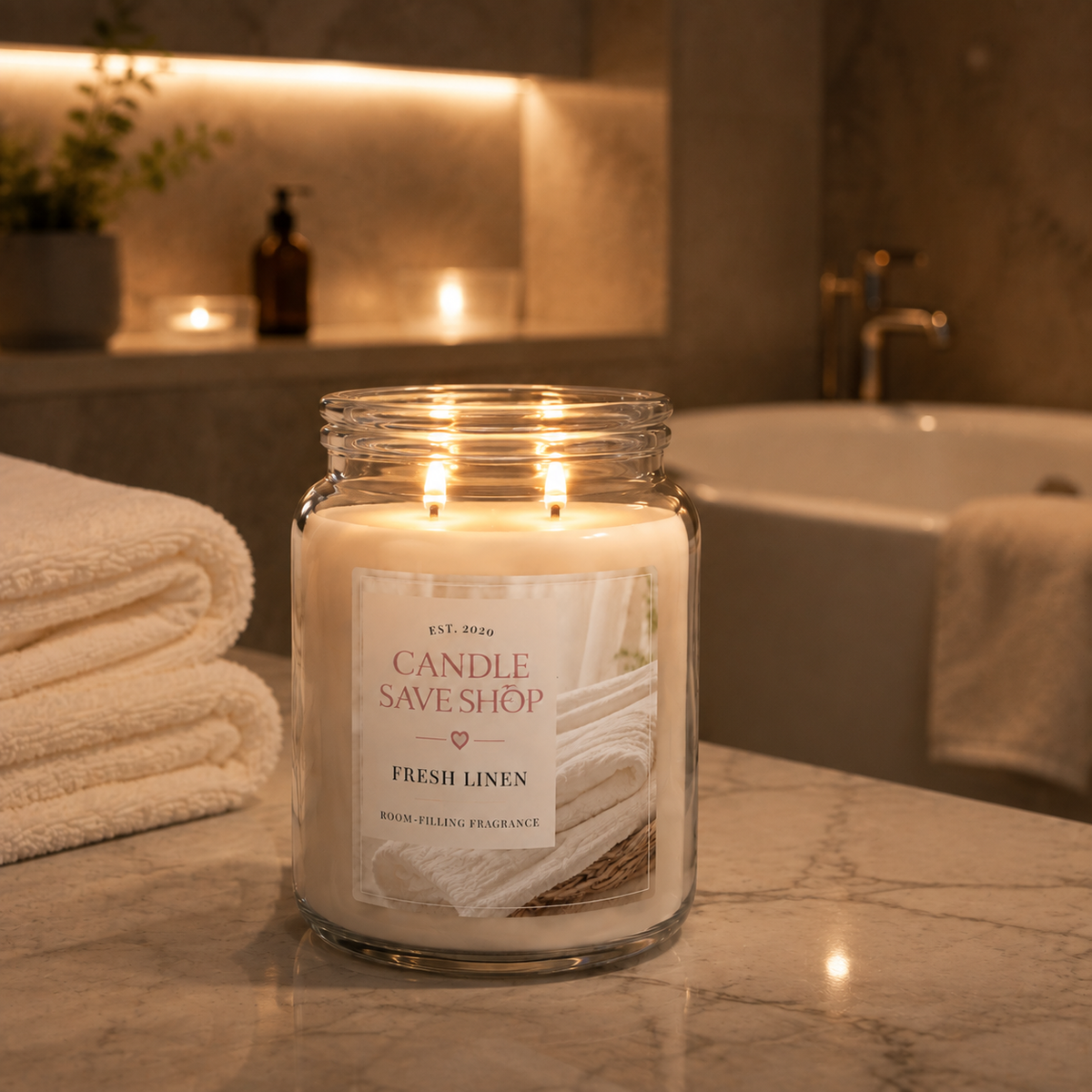 Fresh Linen Scented Candle