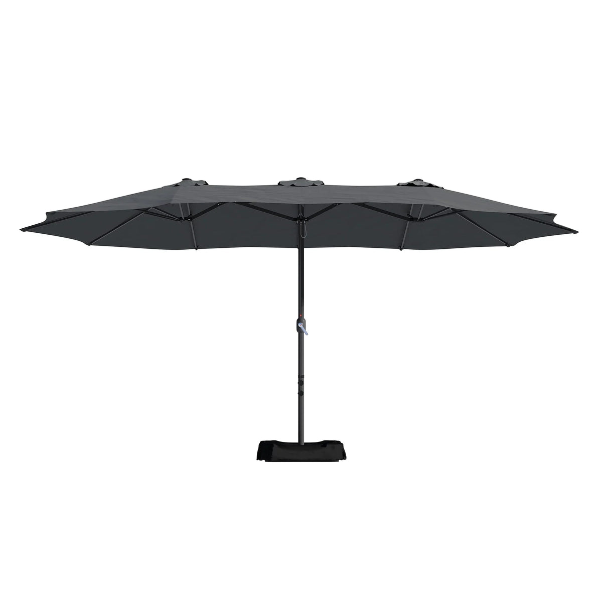 2026 NewMondawe 15ft Patio Umbrella Rectangular Outdoor Market Umbrella with Base and LED Lights Beige