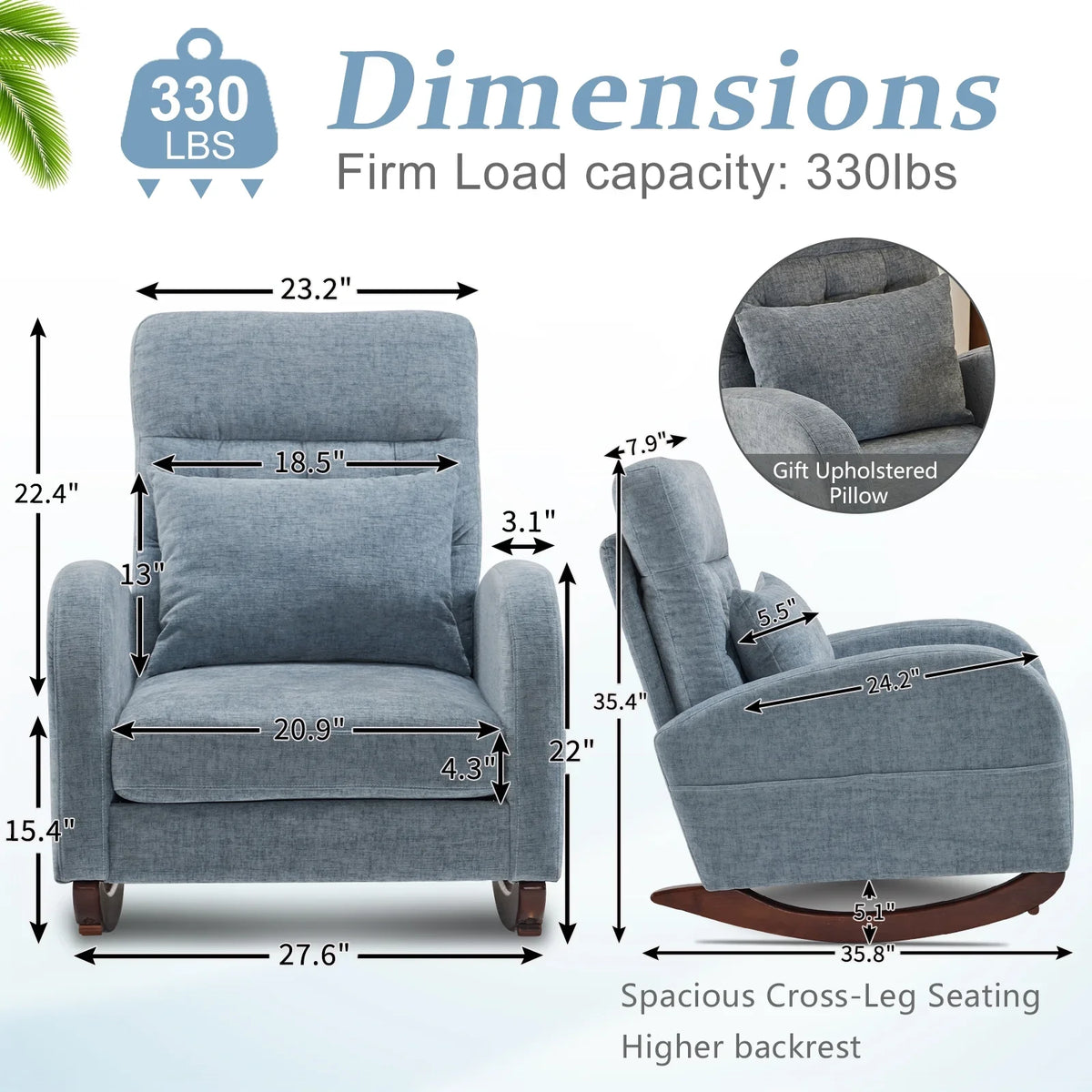 2026 NewKtaxon Rocking Accent Chair Glider Reading Chair Comfy Teddy Velvet Upholstered Single Sofa Rocker for Living Room, Nursery, Bedroom Beige