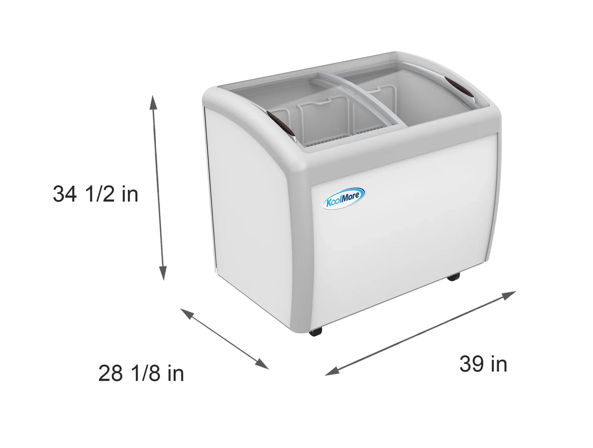 2026 NewKoolMore 40 in. Display Ice Cream Freezer - 9 Cu. ft.