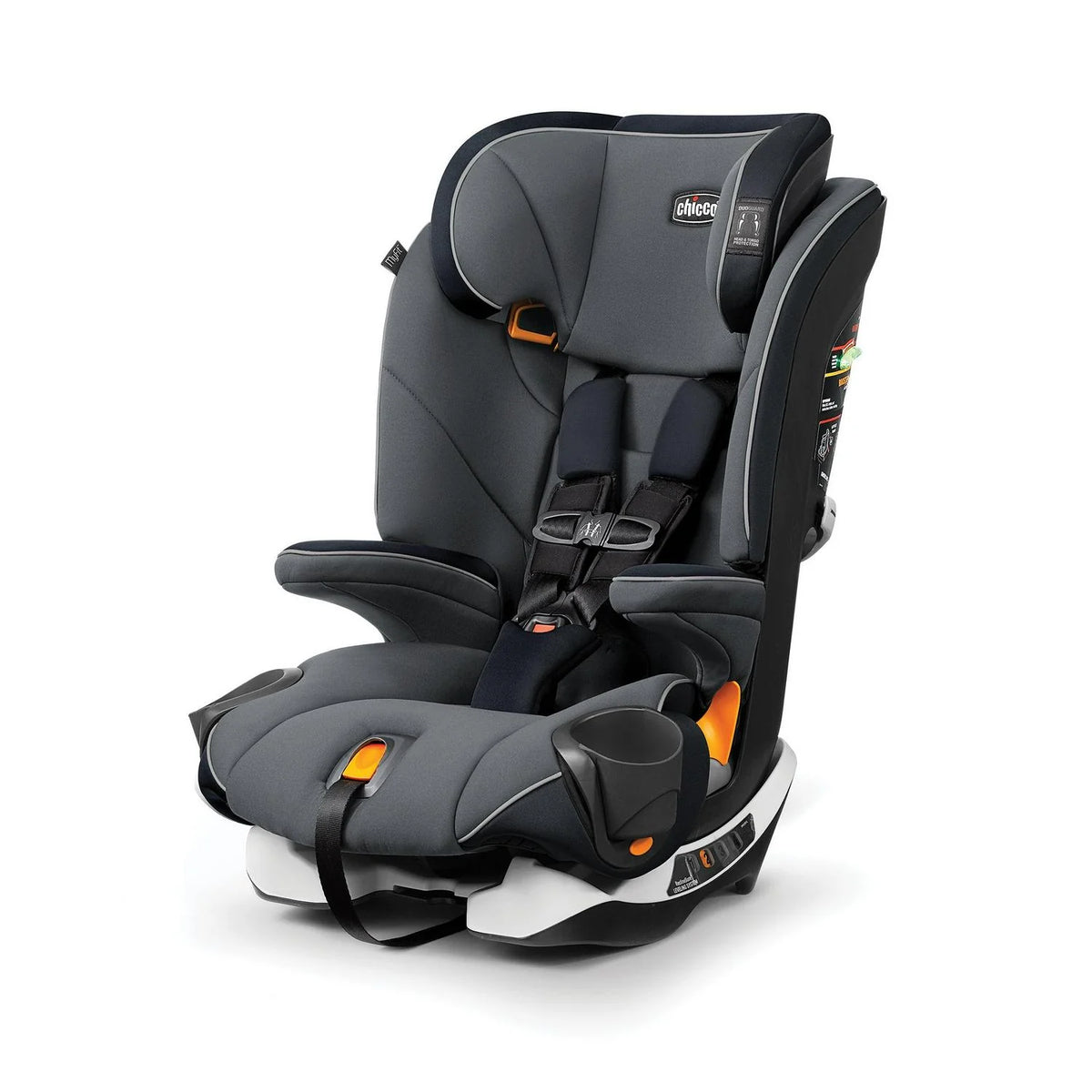 2026 NewChicco MyFit Harness and Booster Car Seat - Fathom (Grey/Blue). New