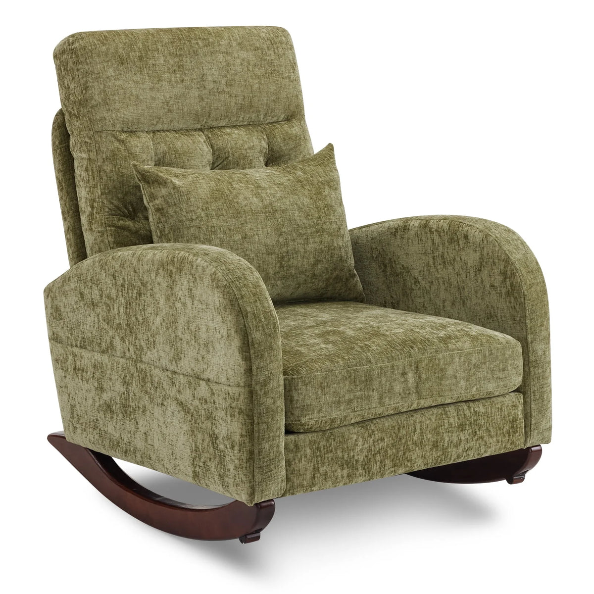 2026 NewKtaxon Rocking Accent Chair Glider Reading Chair Comfy Teddy Velvet Upholstered Single Sofa Rocker for Living Room, Nursery, Bedroom Beige