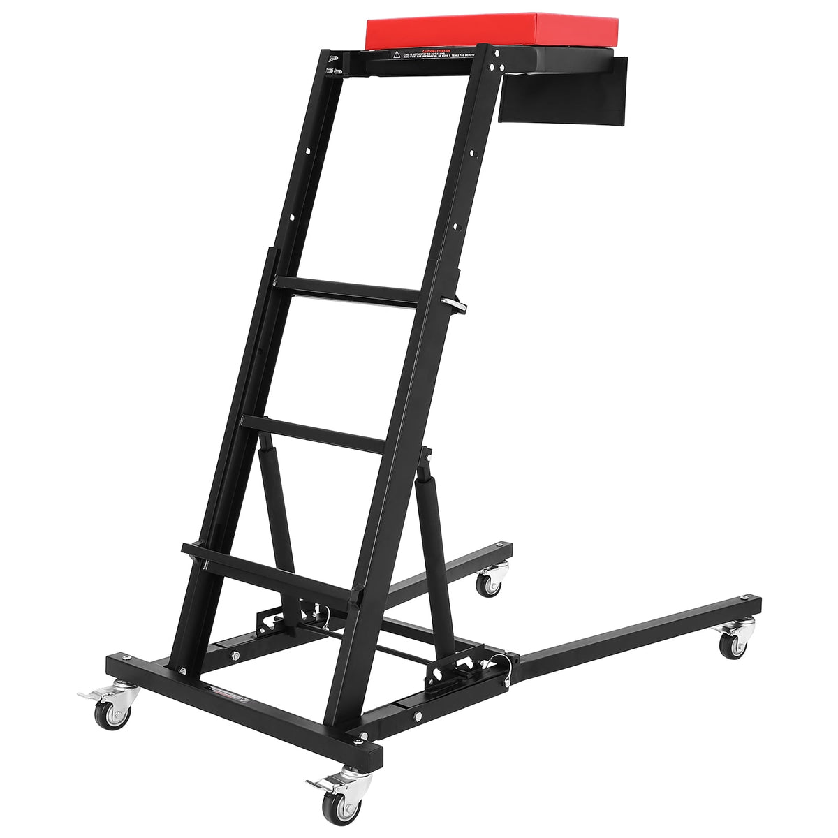 Ourlova Heavy-Duty Adjustable Engine Creeper for Auto Repair Collapsible Top Side Mechanic Seat with 6 Wheels 45"-66" Height 400 lbs Capacity