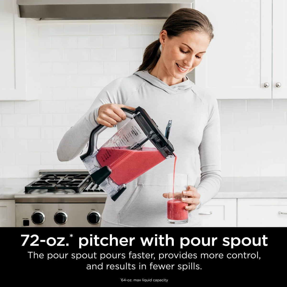 2026 NewNinja Professional Plus Blender, 2 Auto-IQ Programs for Smoothies, Frozen Drinks, 1200 W, 72 oz* Total Crushing Pitcher, Black, BN700