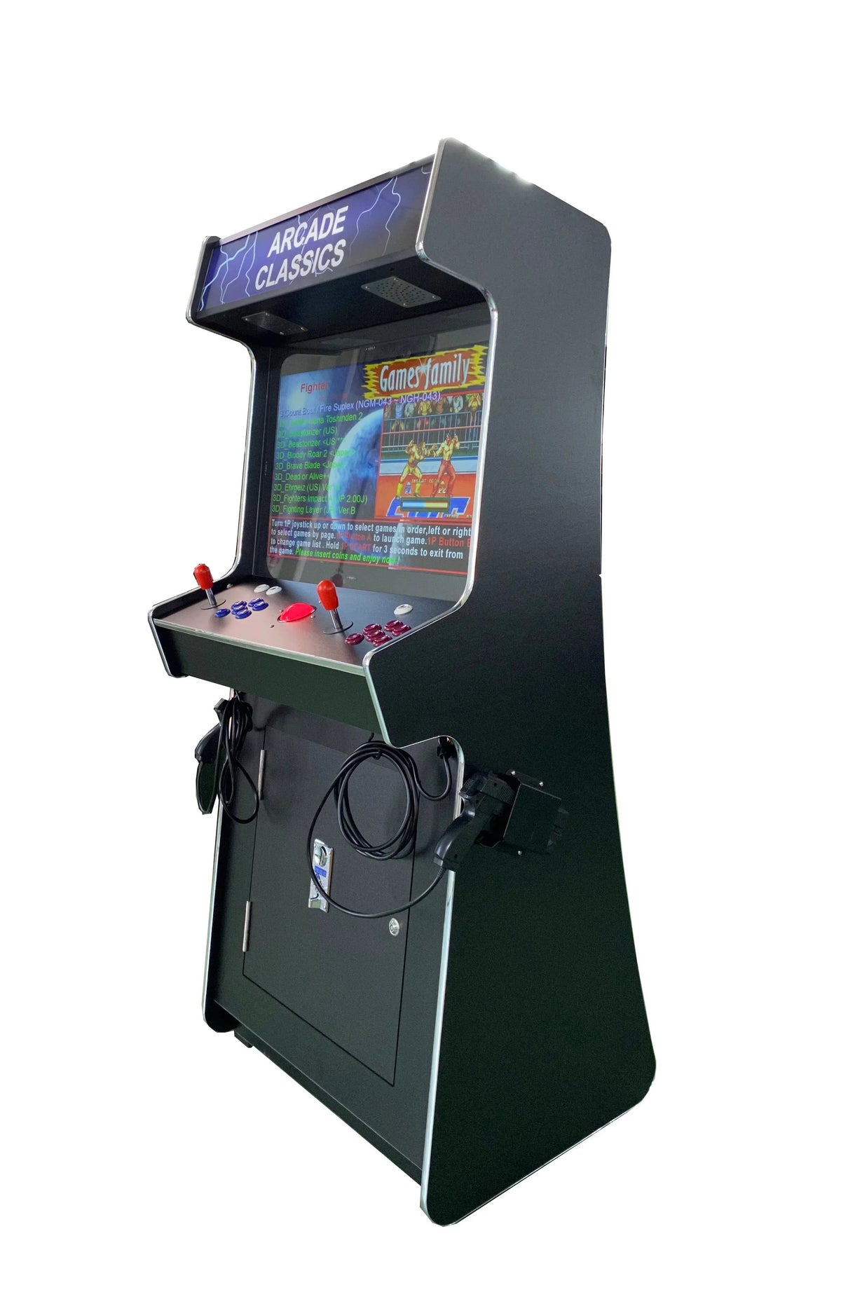 2026 New2 PLAYER STANDUP Arcade Machine With 2 shooting Guns 4600 Games Multi-cade Upright Retro Cabinet Black